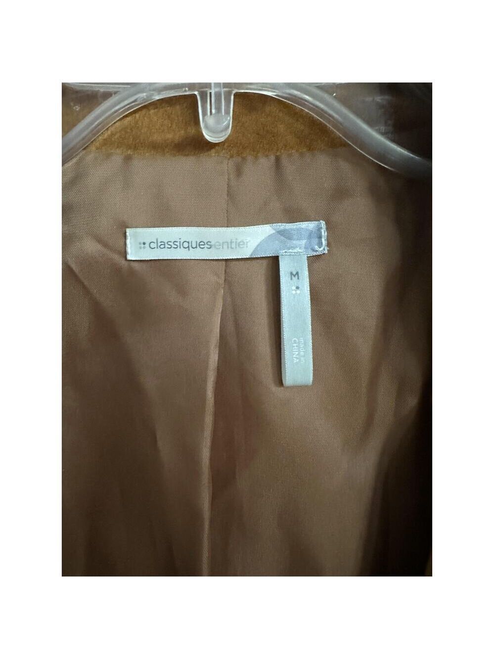Classiques Entier Blazer Womens M Brown Leather Cropped Lined Workwear Jacket - Picture 7 of 11